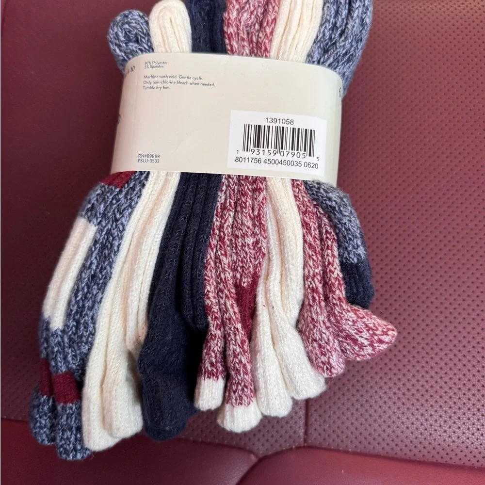 Lucky Brand Ladies Boot Socks Soft  6-pairs Sz 5-10*